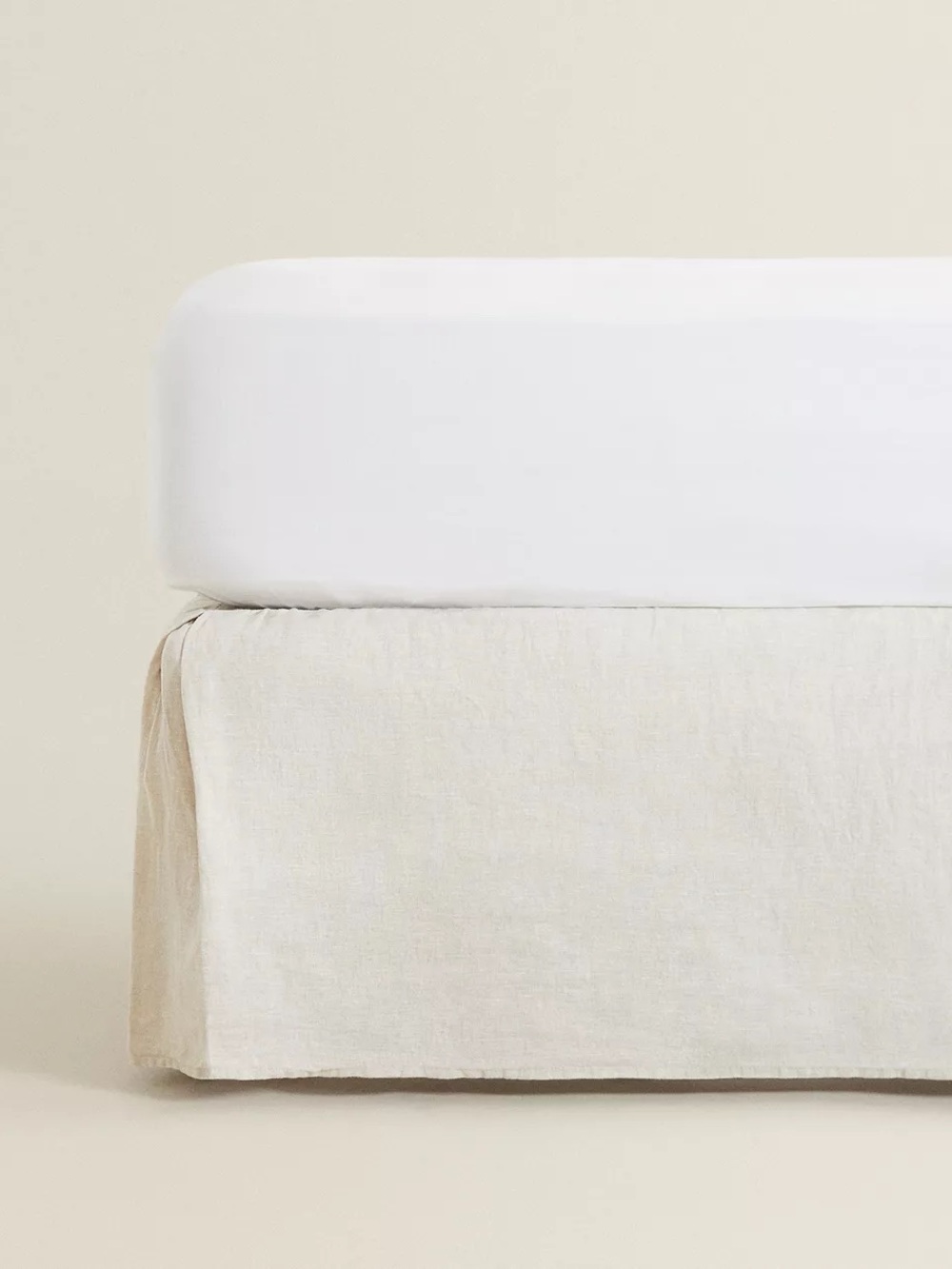 NWT Zara Home Faded Linen Bed Skirt